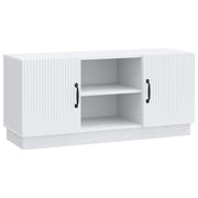Tv-kast 102x34,5x47 cm wit bewerkt hout