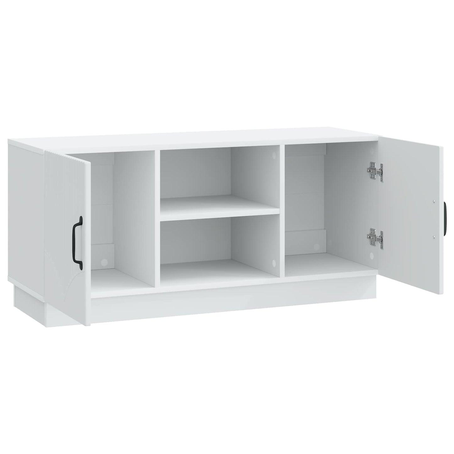 TV-kast Wit 102 x 34,5 x 47 cm Bewerkt hout