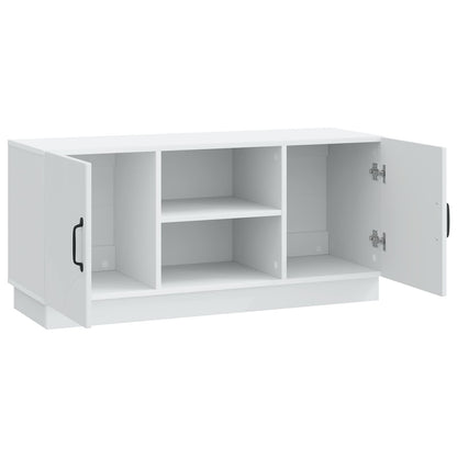 TV-kast Wit 102 x 34,5 x 47 cm Bewerkt hout