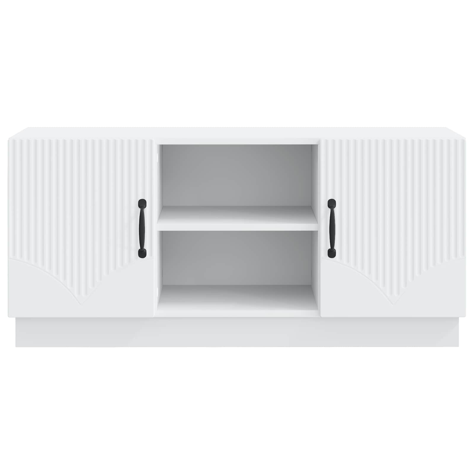 TV-kast Wit 102 x 34,5 x 47 cm Bewerkt hout