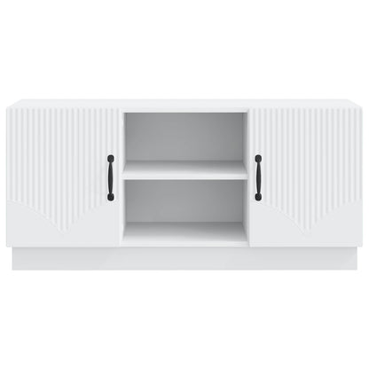 TV-kast Wit 102 x 34,5 x 47 cm Bewerkt hout