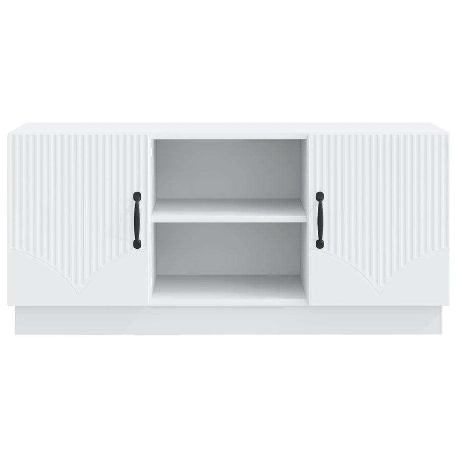 TV-kast Wit 102 x 34,5 x 47 cm Bewerkt hout