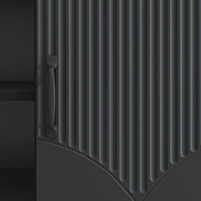 TV-kast Zwart 102 x 34,5 x 47 cm Bewerkt hout