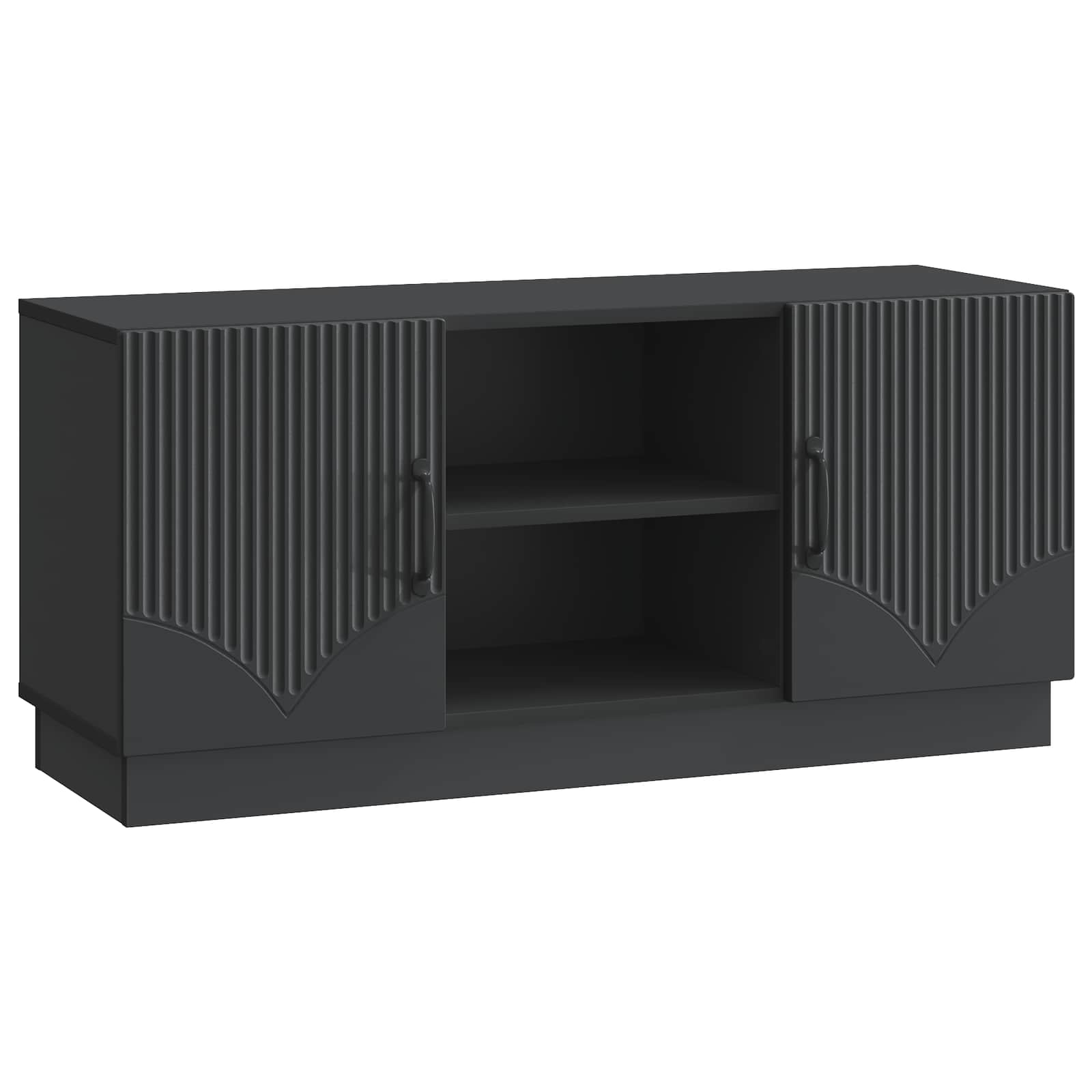 TV-kast Zwart 102 x 34,5 x 47 cm Bewerkt hout