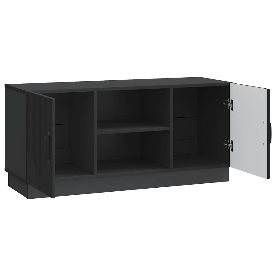 TV-kast Zwart 102 x 34,5 x 47 cm Bewerkt hout