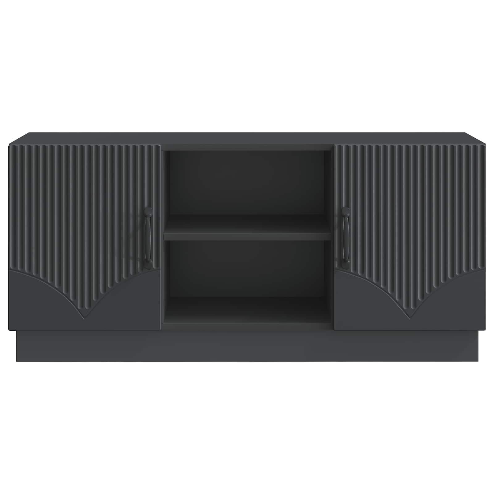 TV-kast Zwart 102 x 34,5 x 47 cm Bewerkt hout