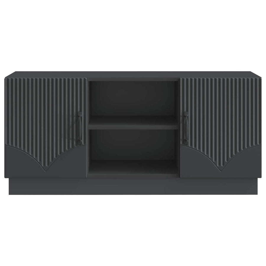 TV-kast Zwart 102 x 34,5 x 47 cm Bewerkt hout