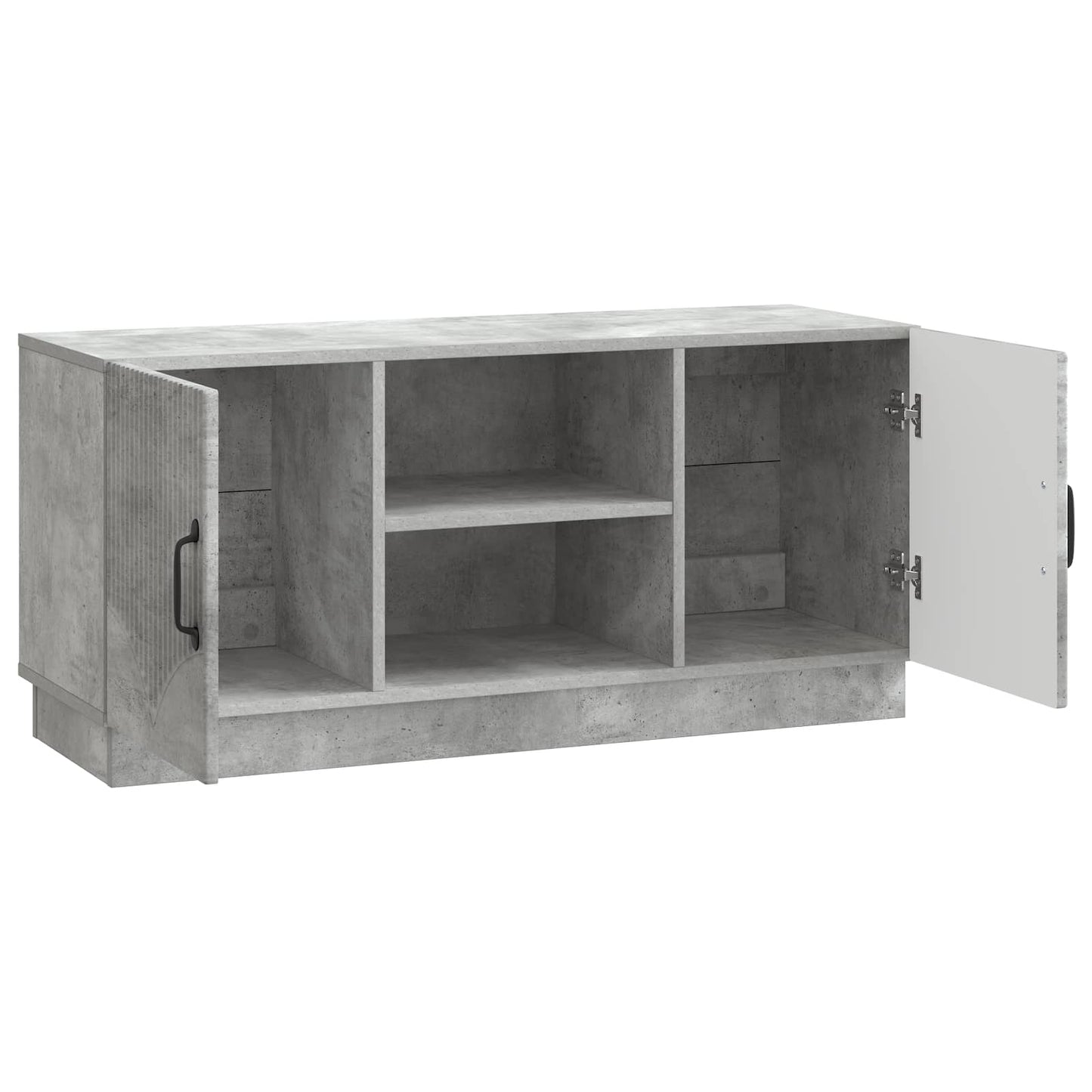 TV-kast Betongrijs 102 x 34,5 x 47 cm Bewerkt hout