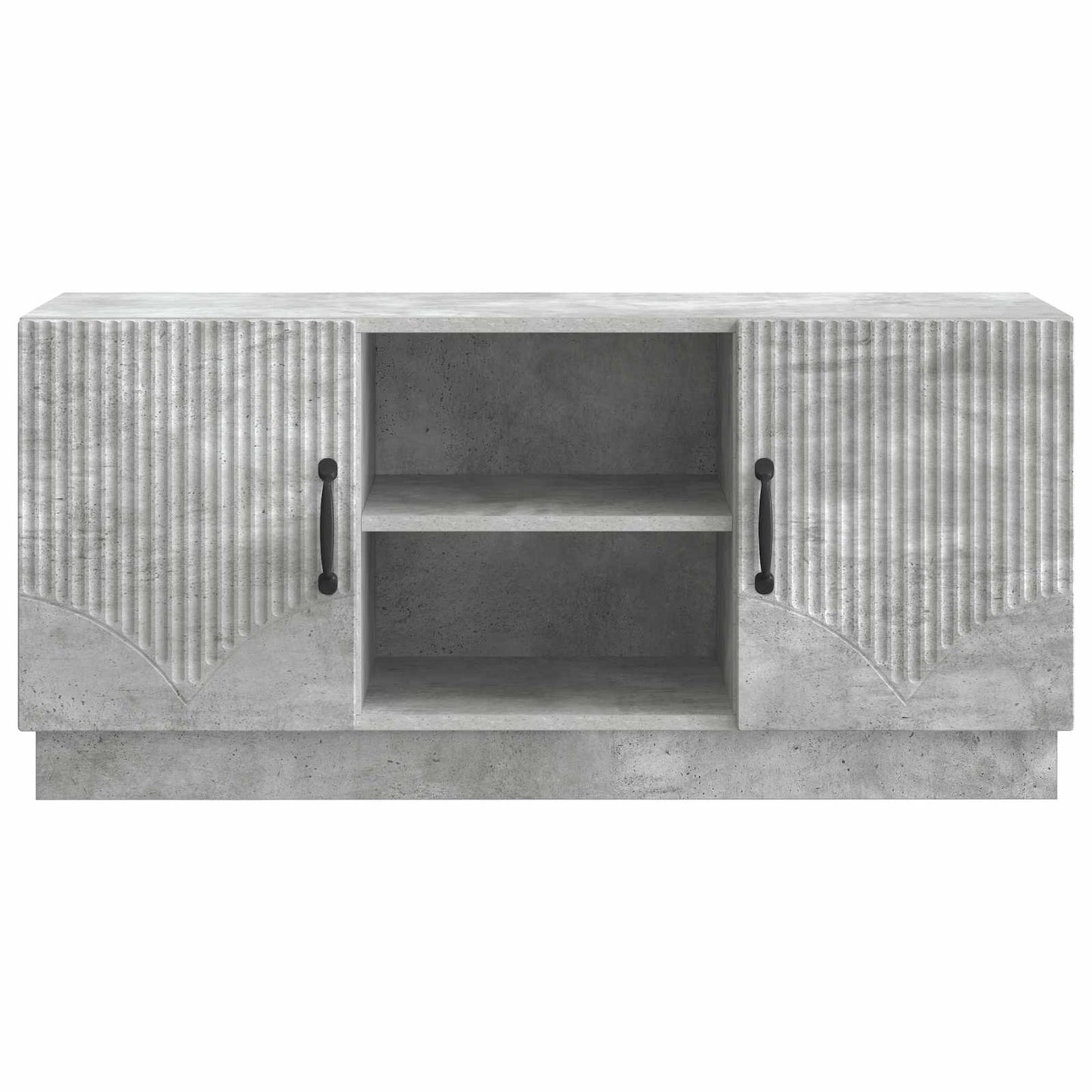 TV-kast Betongrijs 102 x 34,5 x 47 cm Bewerkt hout