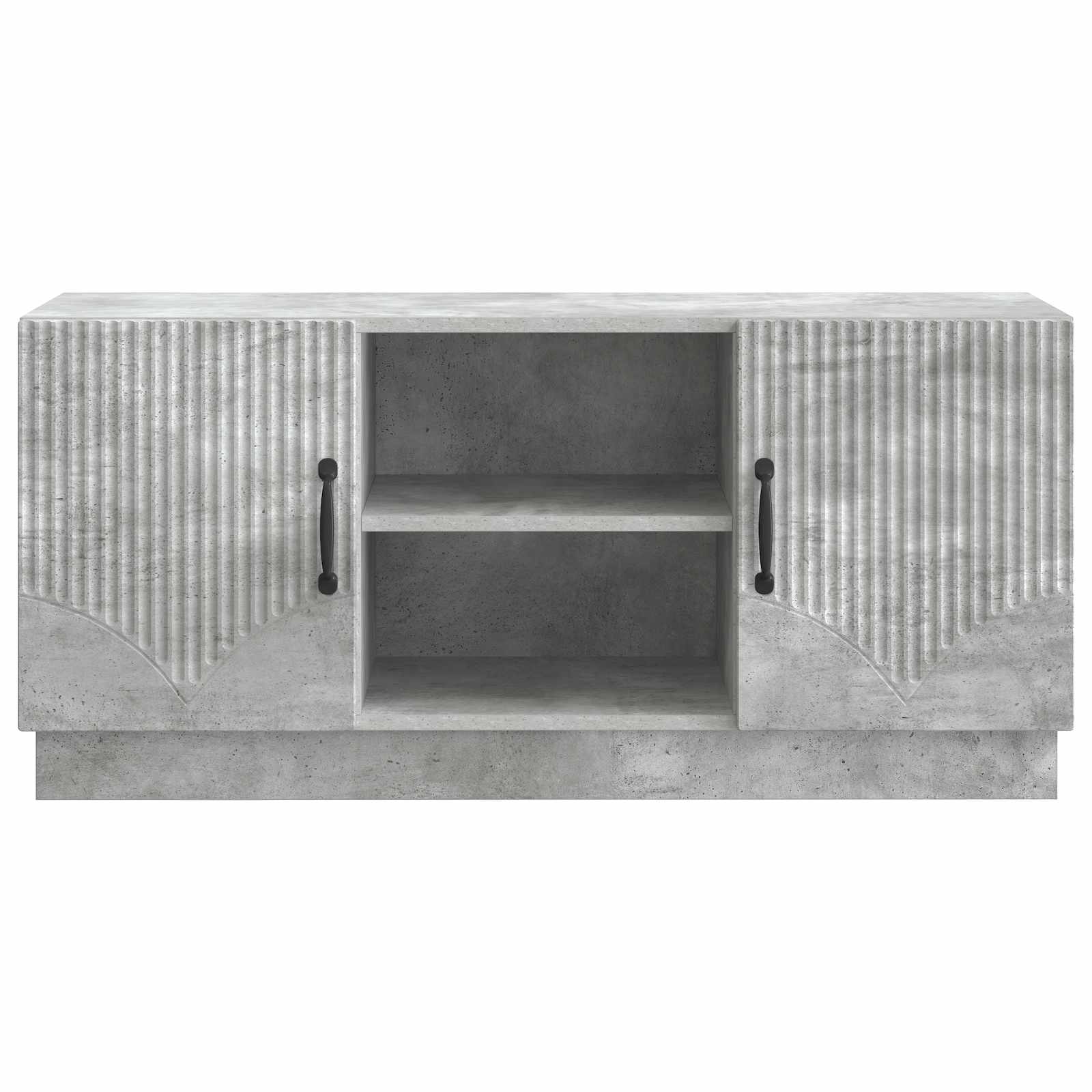 TV-kast Betongrijs 102 x 34,5 x 47 cm Bewerkt hout