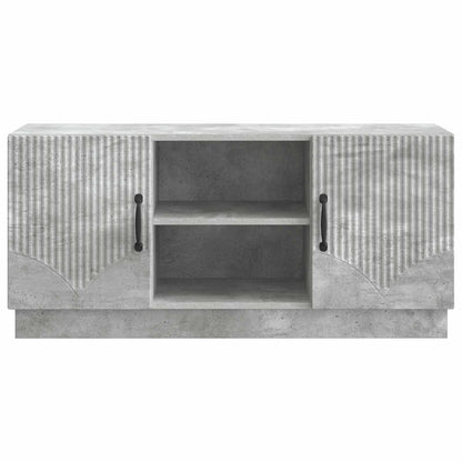 TV-kast Betongrijs 102 x 34,5 x 47 cm Bewerkt hout