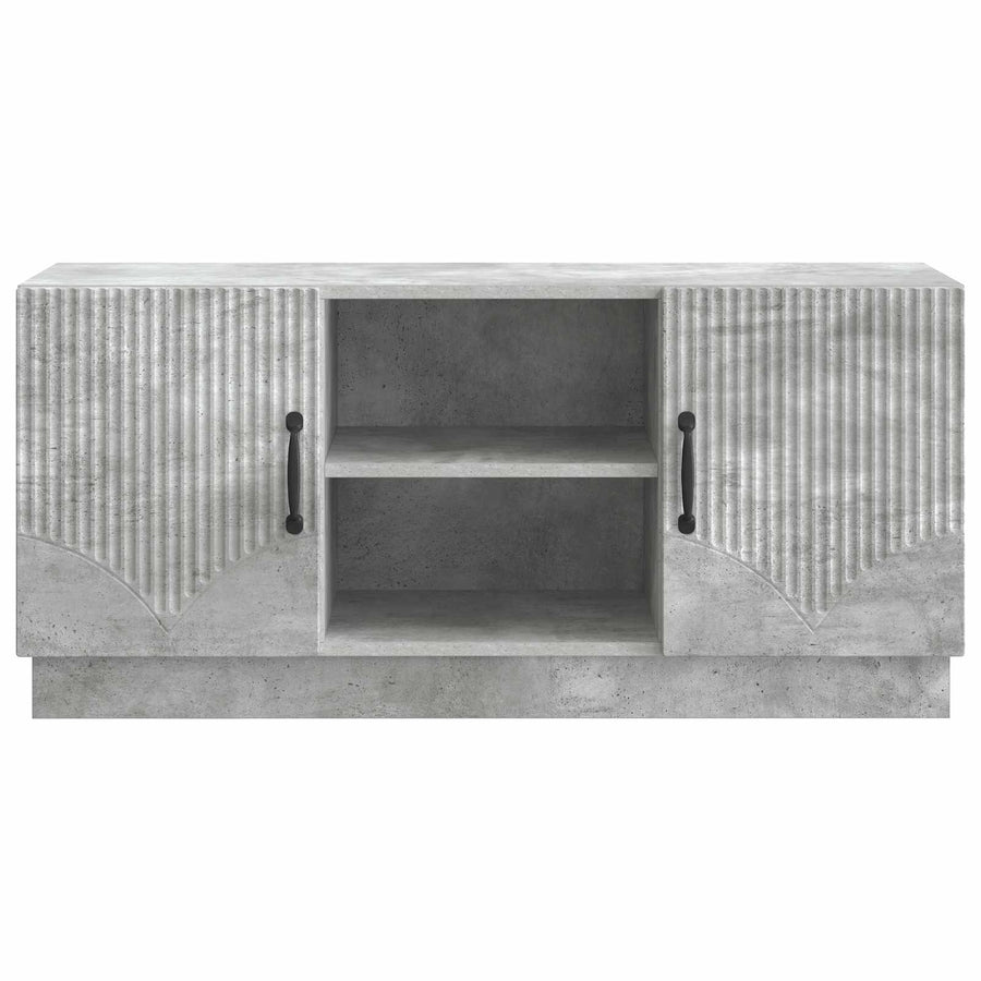 TV-kast Betongrijs 102 x 34,5 x 47 cm Bewerkt hout