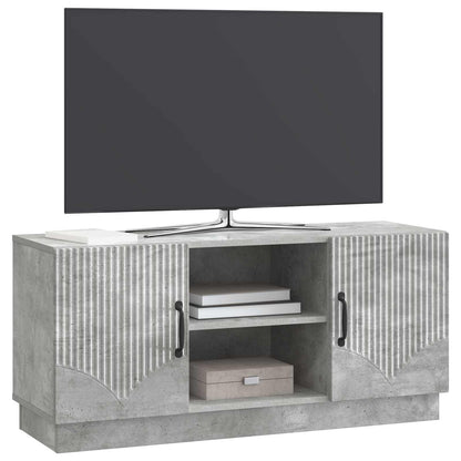 TV-kast Betongrijs 102 x 34,5 x 47 cm Bewerkt hout