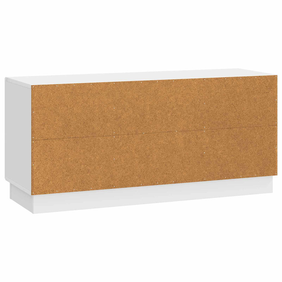 TV-kast Hoogglans Wit 102 x 34,5 x 47 cm Bewerkt hout