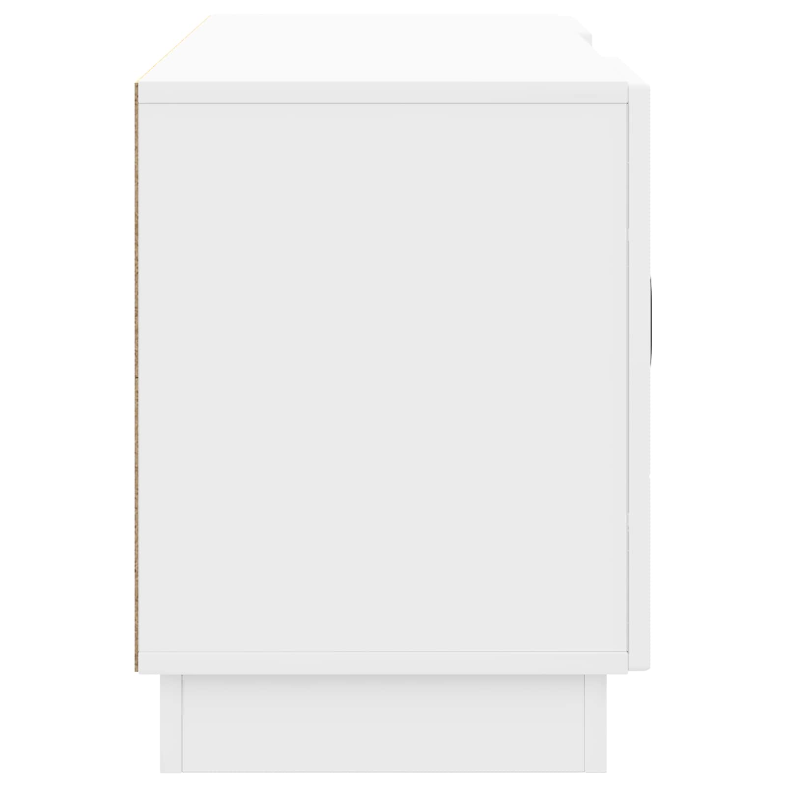 TV-kast Hoogglans Wit 102 x 34,5 x 47 cm Bewerkt hout