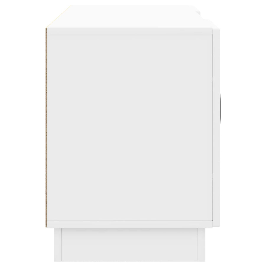 TV-kast Hoogglans Wit 102 x 34,5 x 47 cm Bewerkt hout