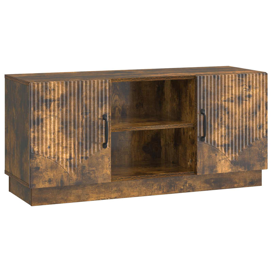 TV-kast Gerookt eiken 102 x 34,5 x 47 cm Bewerkt hout