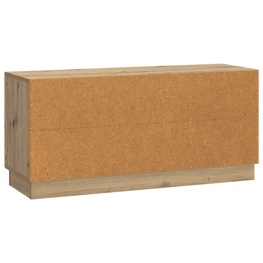 TV-kast Artisanaal eiken 102 x 34,5 x 47 cm Bewerkt hout