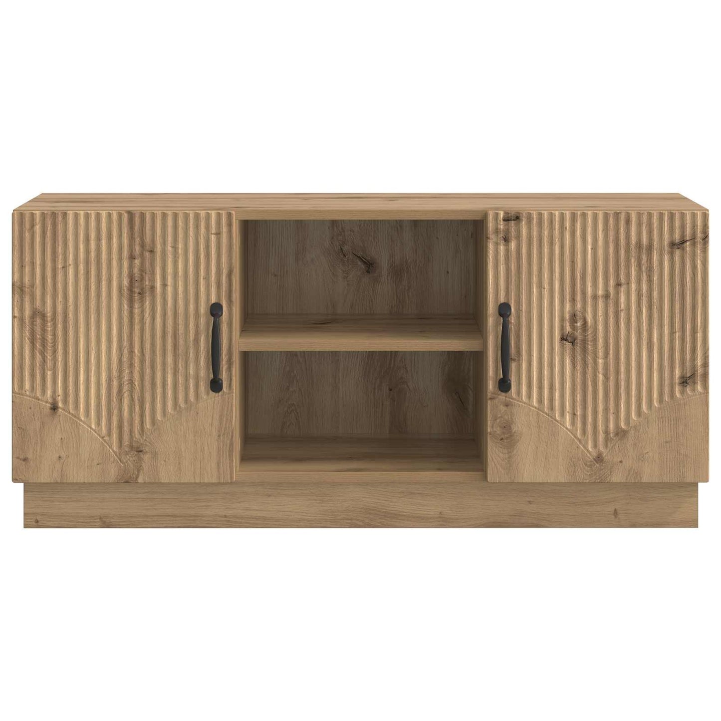 TV-kast Artisanaal eiken 102 x 34,5 x 47 cm Bewerkt hout