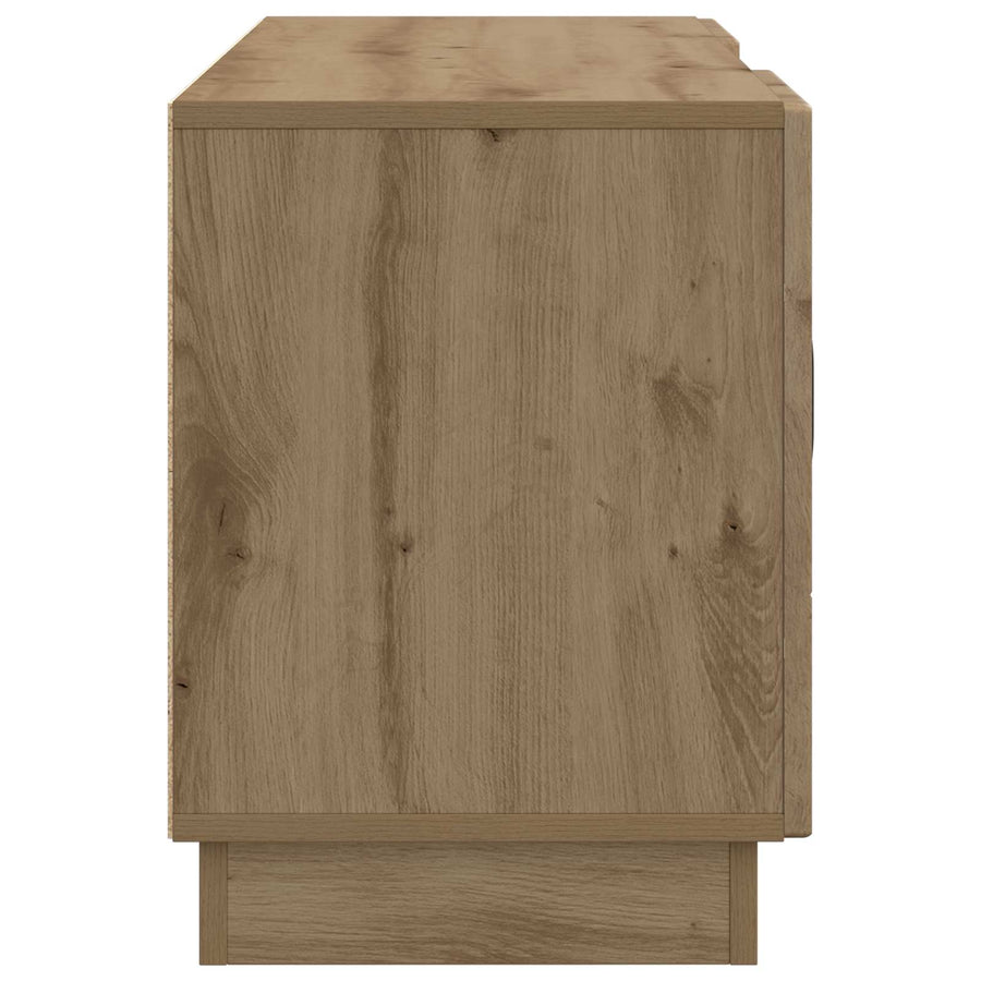 TV-kast Artisanaal eiken 102 x 34,5 x 47 cm Bewerkt hout