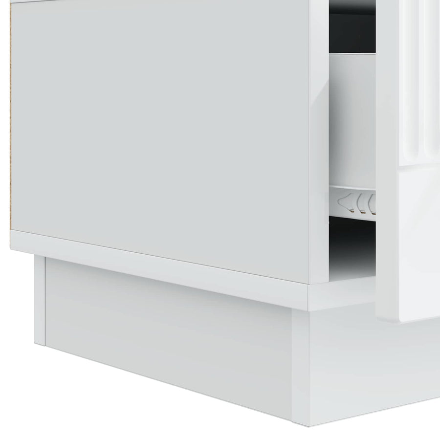 TV-kast met lade Wit 147 x 34,5 x 27 cm Bewerkt hout