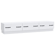 TV-kast wit 147x34,5x27 cm bewerkt hout