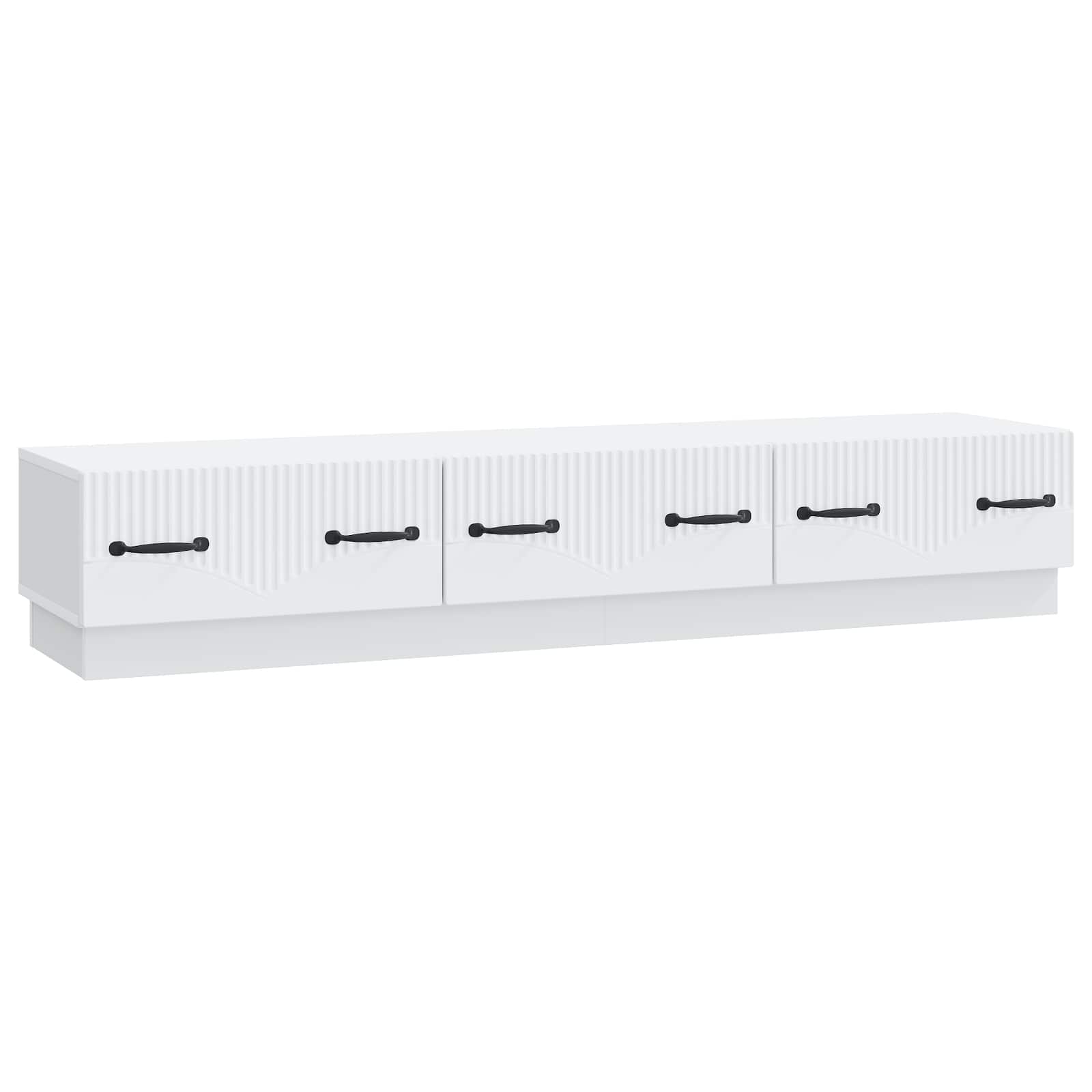 TV-kast met lade Wit 147 x 34,5 x 27 cm Bewerkt hout