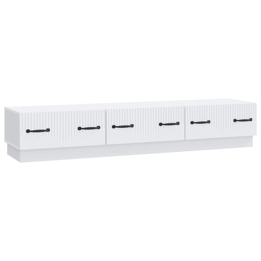 TV-kast met lade Wit 147 x 34,5 x 27 cm Bewerkt hout