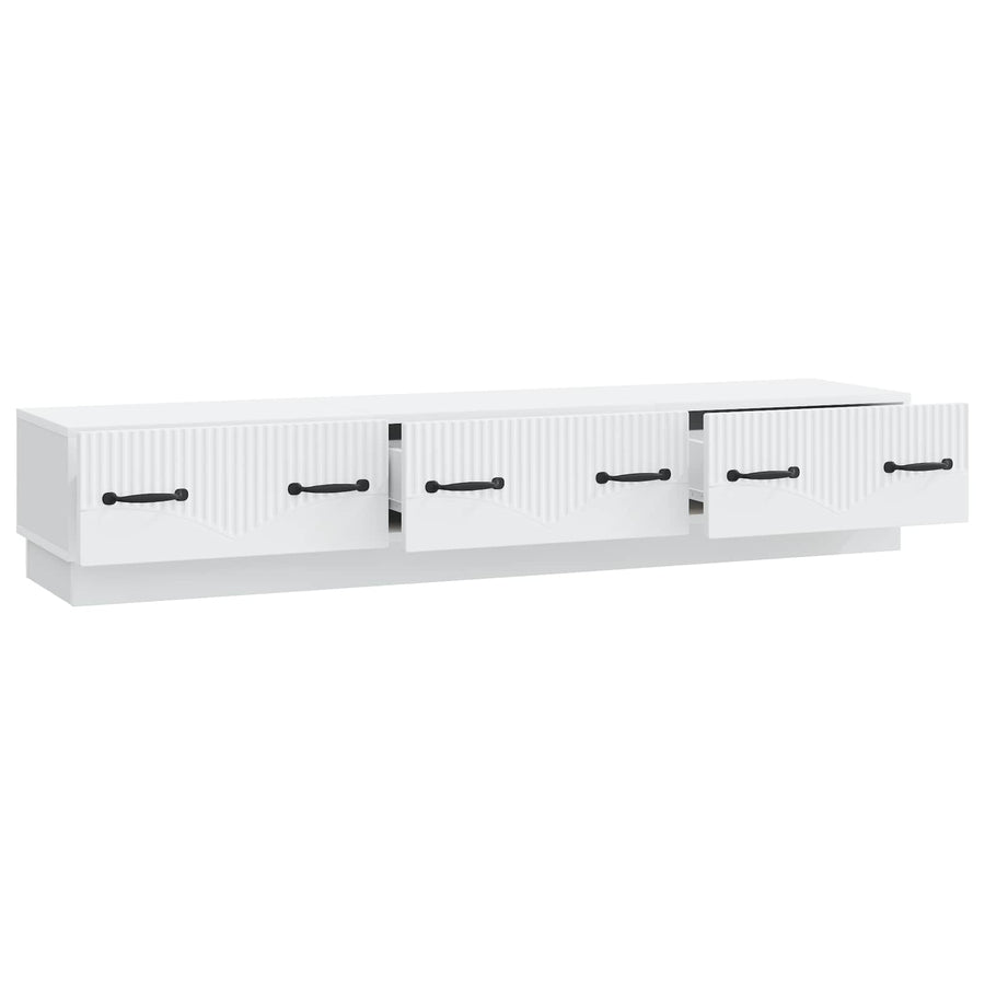 TV-kast met lade Wit 147 x 34,5 x 27 cm Bewerkt hout