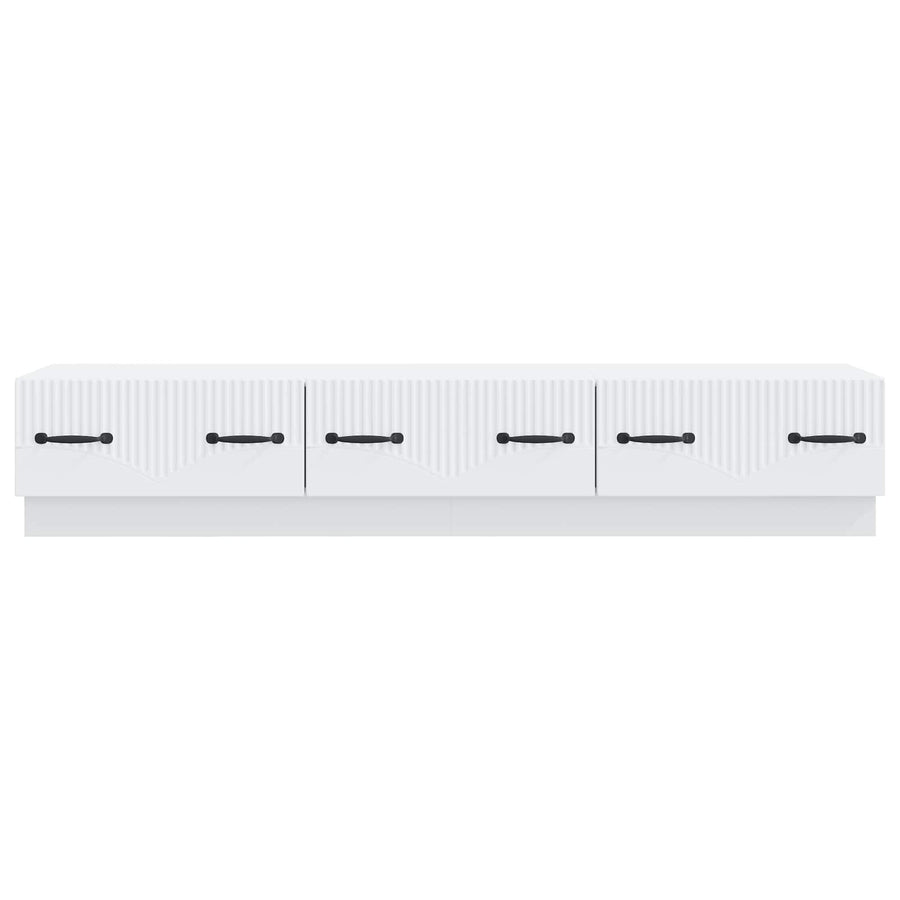 TV-kast met lade Wit 147 x 34,5 x 27 cm Bewerkt hout