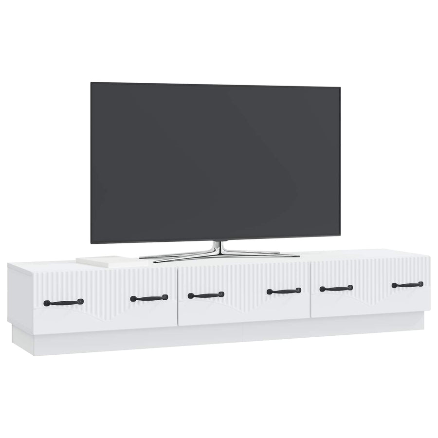 TV-kast met lade Wit 147 x 34,5 x 27 cm Bewerkt hout
