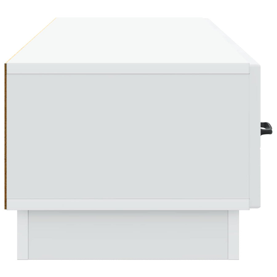 TV-kast met lade Wit 147 x 34,5 x 27 cm Bewerkt hout