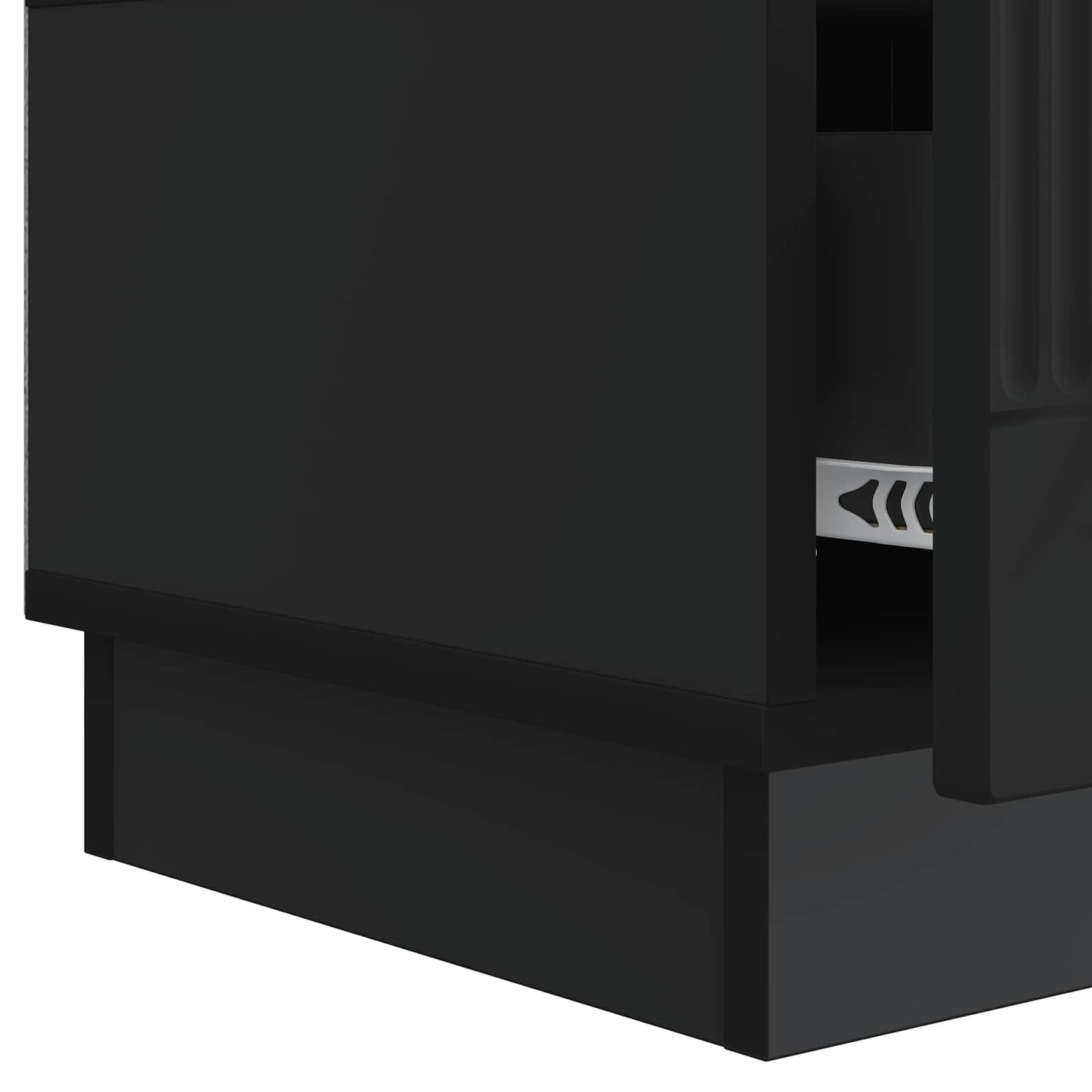 TV-kast met lade Zwart 147 x 34,5 x 27 cm Bewerkt hout