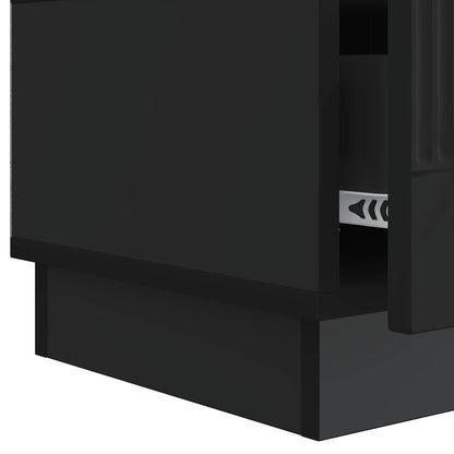 TV-kast met lade Zwart 147 x 34,5 x 27 cm Bewerkt hout
