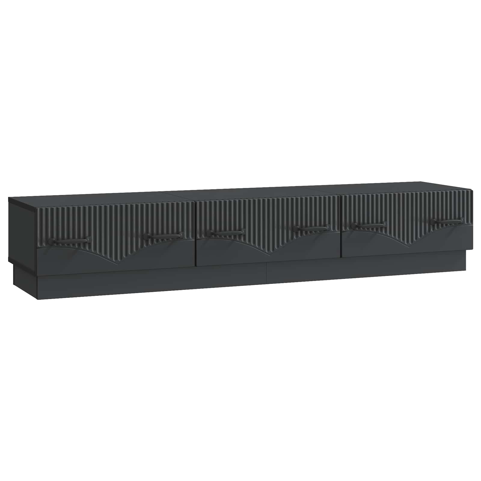 TV-kast met lade Zwart 147 x 34,5 x 27 cm Bewerkt hout