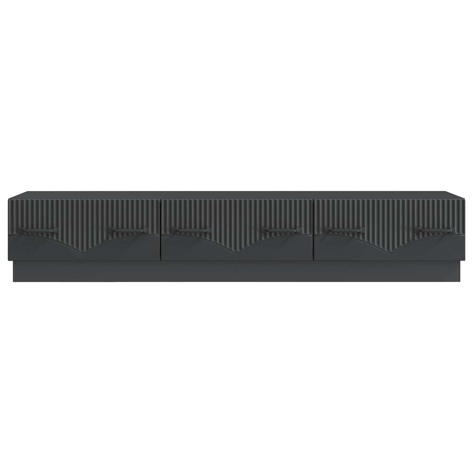 TV-kast met lade Zwart 147 x 34,5 x 27 cm Bewerkt hout