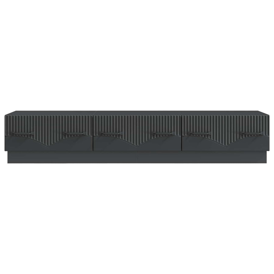TV-kast met lade Zwart 147 x 34,5 x 27 cm Bewerkt hout