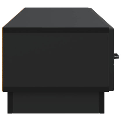 TV-kast met lade Zwart 147 x 34,5 x 27 cm Bewerkt hout