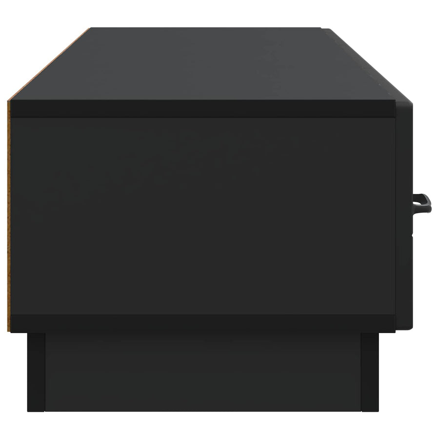TV-kast met lade Zwart 147 x 34,5 x 27 cm Bewerkt hout