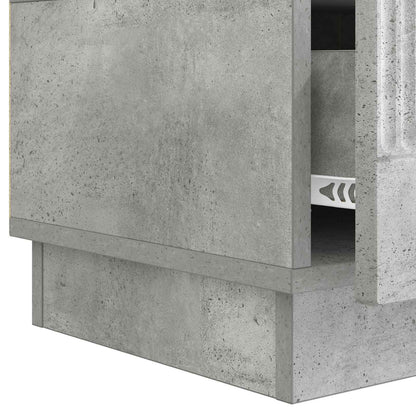 TV-kast met lade Betongrijs 147 x 34,5 x 27 cm Bewerkt hout