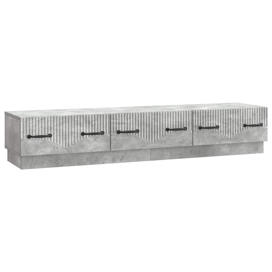 TV-kast met lade Betongrijs 147 x 34,5 x 27 cm Bewerkt hout