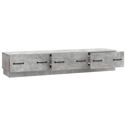TV-kast met lade Betongrijs 147 x 34,5 x 27 cm Bewerkt hout