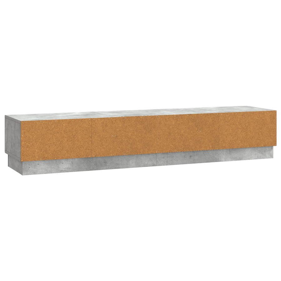 TV-kast met lade Betongrijs 147 x 34,5 x 27 cm Bewerkt hout