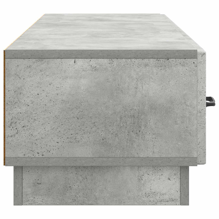 TV-kast met lade Betongrijs 147 x 34,5 x 27 cm Bewerkt hout