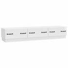 TV-kast 147x34,5x27 cm hoogglans wit bewerkt hout