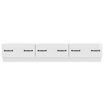 TV-kast met lade Hoogglans Wit 147 x 34,5 x 27 cm Bewerkt hout