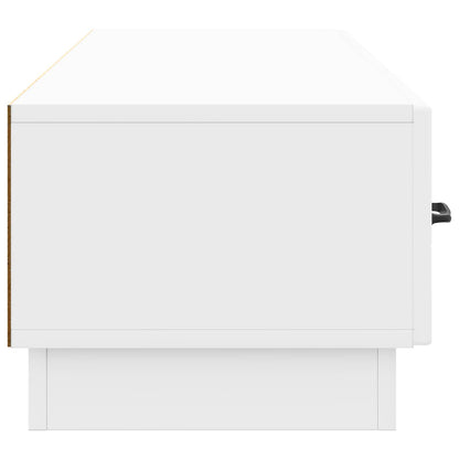 TV-kast met lade Hoogglans Wit 147 x 34,5 x 27 cm Bewerkt hout