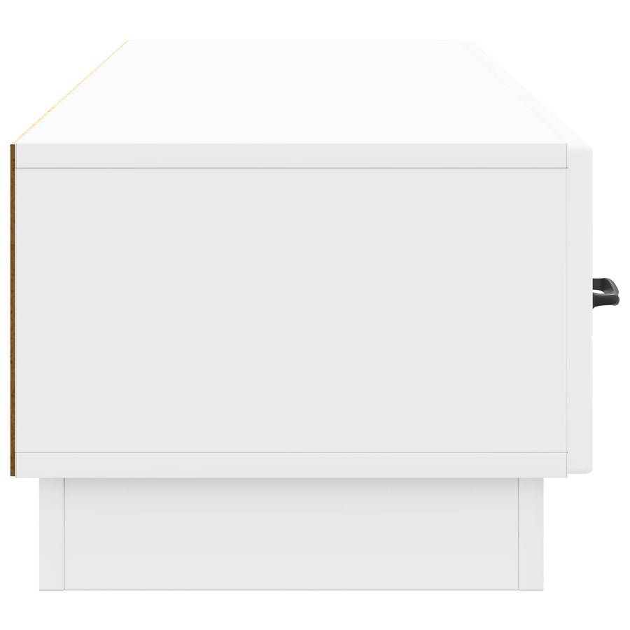 TV-kast met lade Hoogglans Wit 147 x 34,5 x 27 cm Bewerkt hout