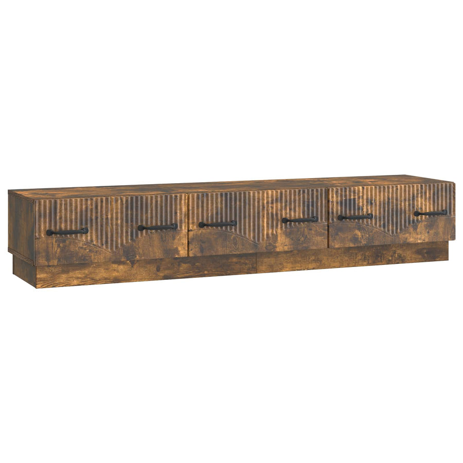 TV-kast met lade Gerookt eiken 147 x 34,5 x 27 cm Bewerkt hout