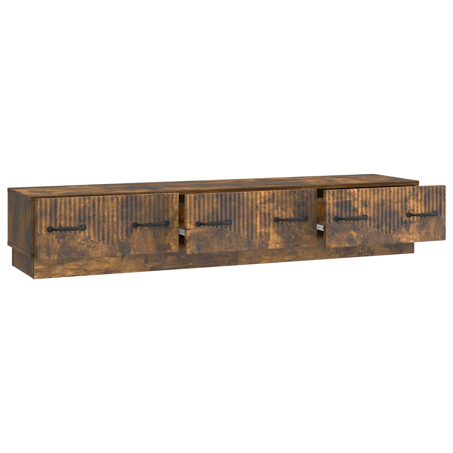 TV-kast met lade Gerookt eiken 147 x 34,5 x 27 cm Bewerkt hout